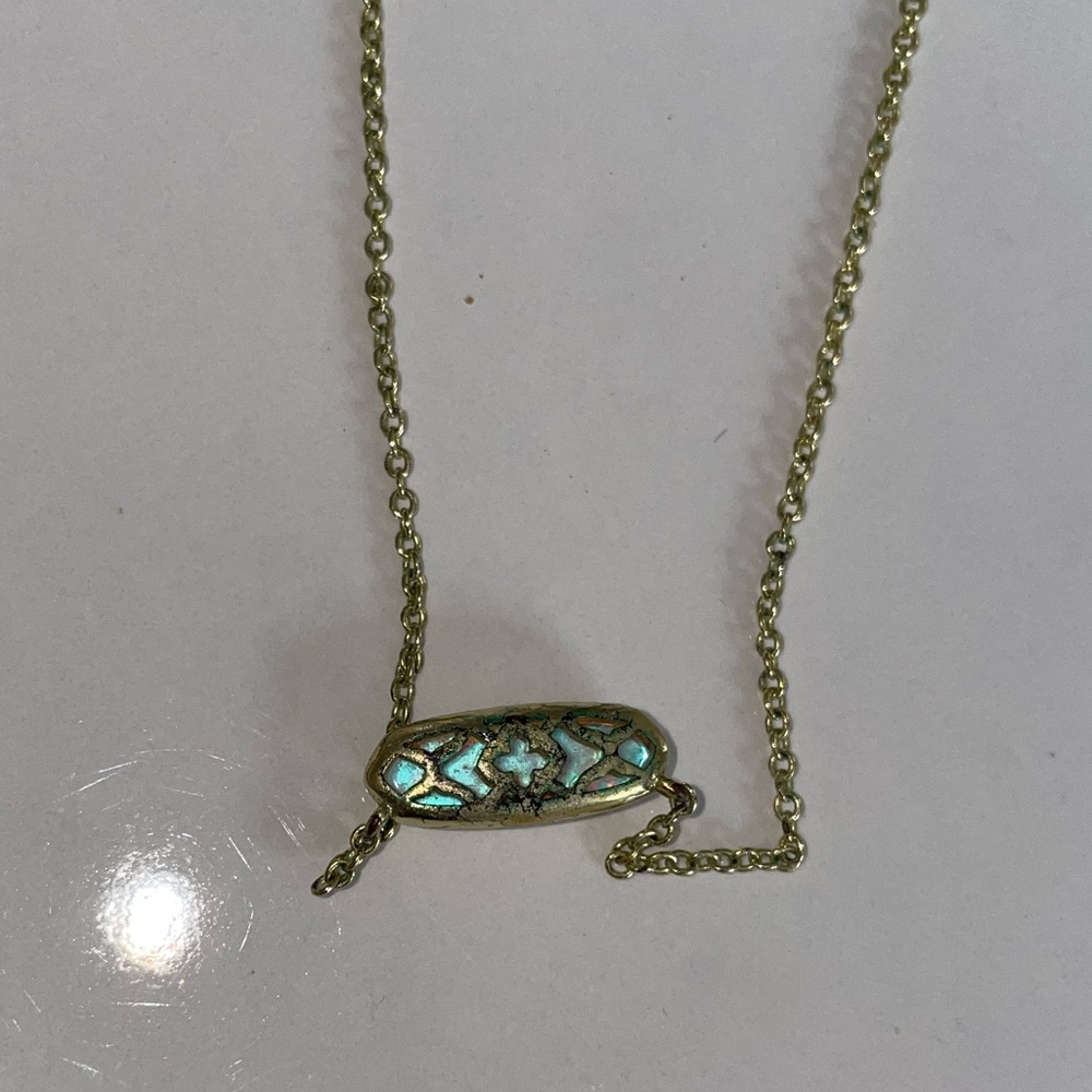 Kendra Scott Gold Necklace with Iridescent Pendant - Picture 6 of 6